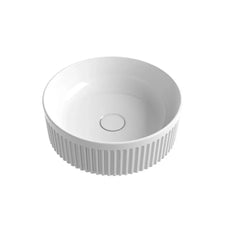 Aliso Fluted Above Counter Ceramic Basin 360x360mm - Various Colours
