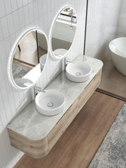 Aliso Fluted Above Counter Ceramic Basin 360x360mm - Various Colours