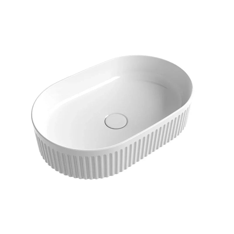 Cascade Oval Counter Top Ceramic Basin 490x313mm - Various Colours
