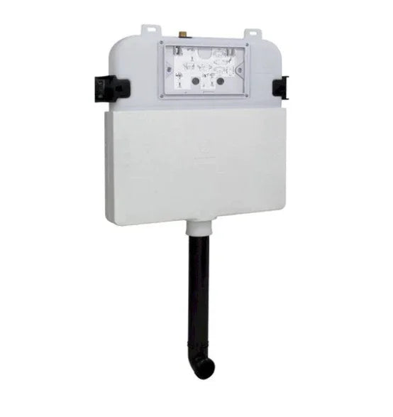Wall Faced Floor Pan With In-Wall Cistern & Touchless Sensor Flush Plate