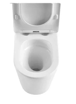 Raised Height Back To Wall Tornado Rimless Flush Toilet Suite with Soft Close Seat - White (4 Star) - Stock Clearance