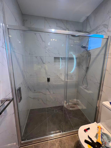 SS30 Sliding Wall to Wall Front Only Shower Screen - Various Colours & Sizes