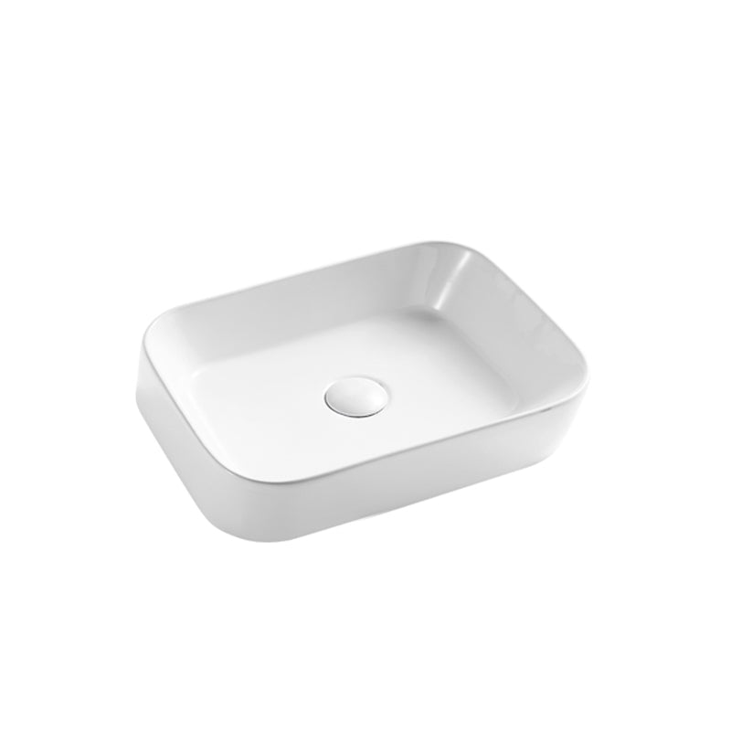 Ava Above Counter Ceramic Basin Gloss White 450x390x120mm/550x390x120mm