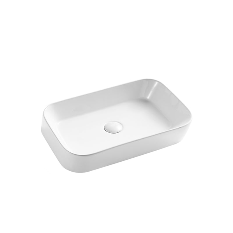 Ava Above Counter Ceramic Basin Gloss White 450x390x120mm/550x390x120mm