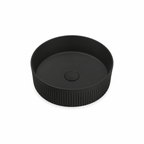 Aliso matte black fluted above counter ceramic basin