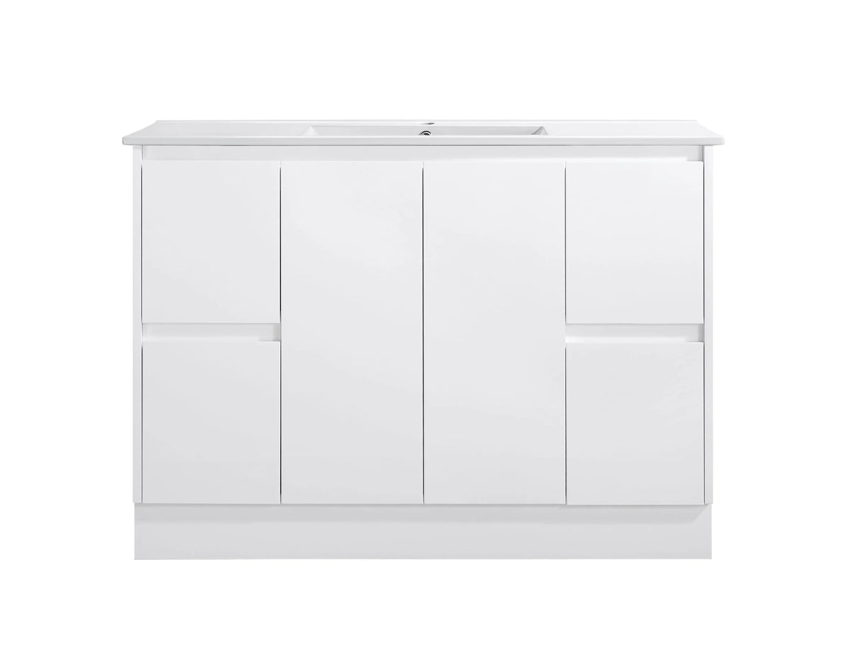 BV03 Gloss White Fingerpull Freestanding Vanity - 600 / 750 / 800 / 900 / 1000 / 1200 / 1500 / 1800mm