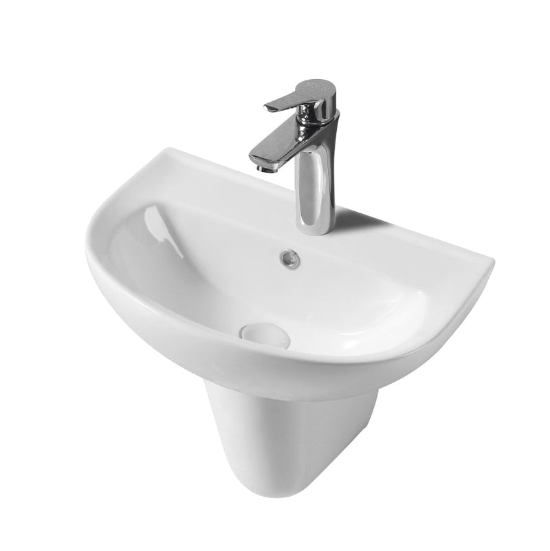 Vola Wall Hung Ceramic Basin AS1428.1 Compliant 550x440mm - Gloss White