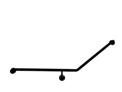 CARE Grab Rail Angled 850x700mm  Left/Right Hand Side - Various Colours