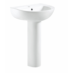 Base Ceramic Pedestal / Freestanding Basin 560x420mm - Gloss White