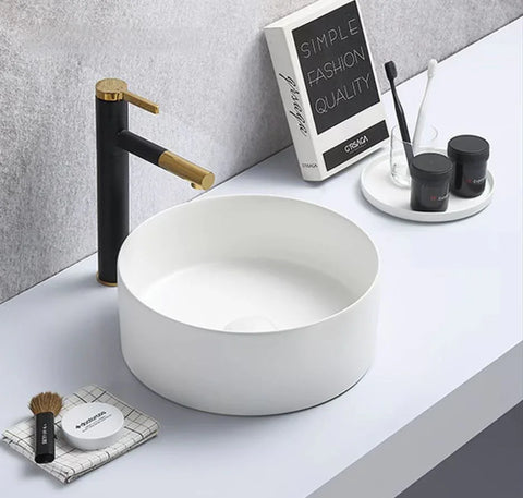 Nebula Round Counter Top Ceramic Basin 300x300mm - Various Colours