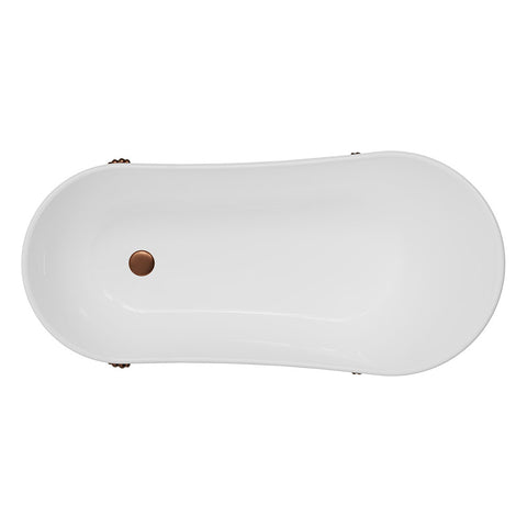 Clawfoot Freestanding Bath with Overflow 1500mm / 1700mm - Gloss White