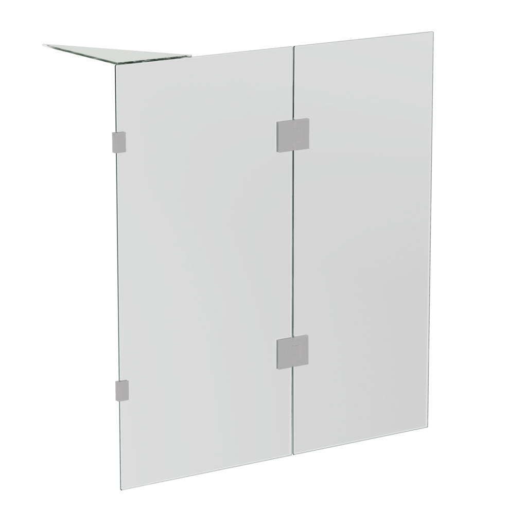 SS22 10mm Fixed & Swing Over-Bath Shower Screen – 900/1000mm Wide, 1500mm High, Various Finishes