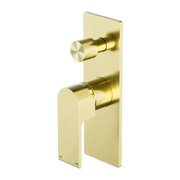 Bianca Shower / Bath Mixer with Diverter (Rectangle Backplate) - Various Colours