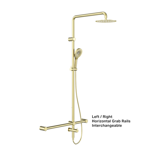 Nero Mecca Care 32mm T Bar Grab Rail Twin Shower - Various Colours