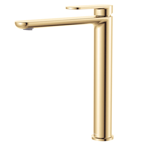 Cold Start Curved Handle Tall Basin Mixer - Various Colours