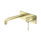 Nero Tapware WBM37 Opal Wall Basin/Bath Mixer Set With Spout (Rectangle Backplate) - Various Colours