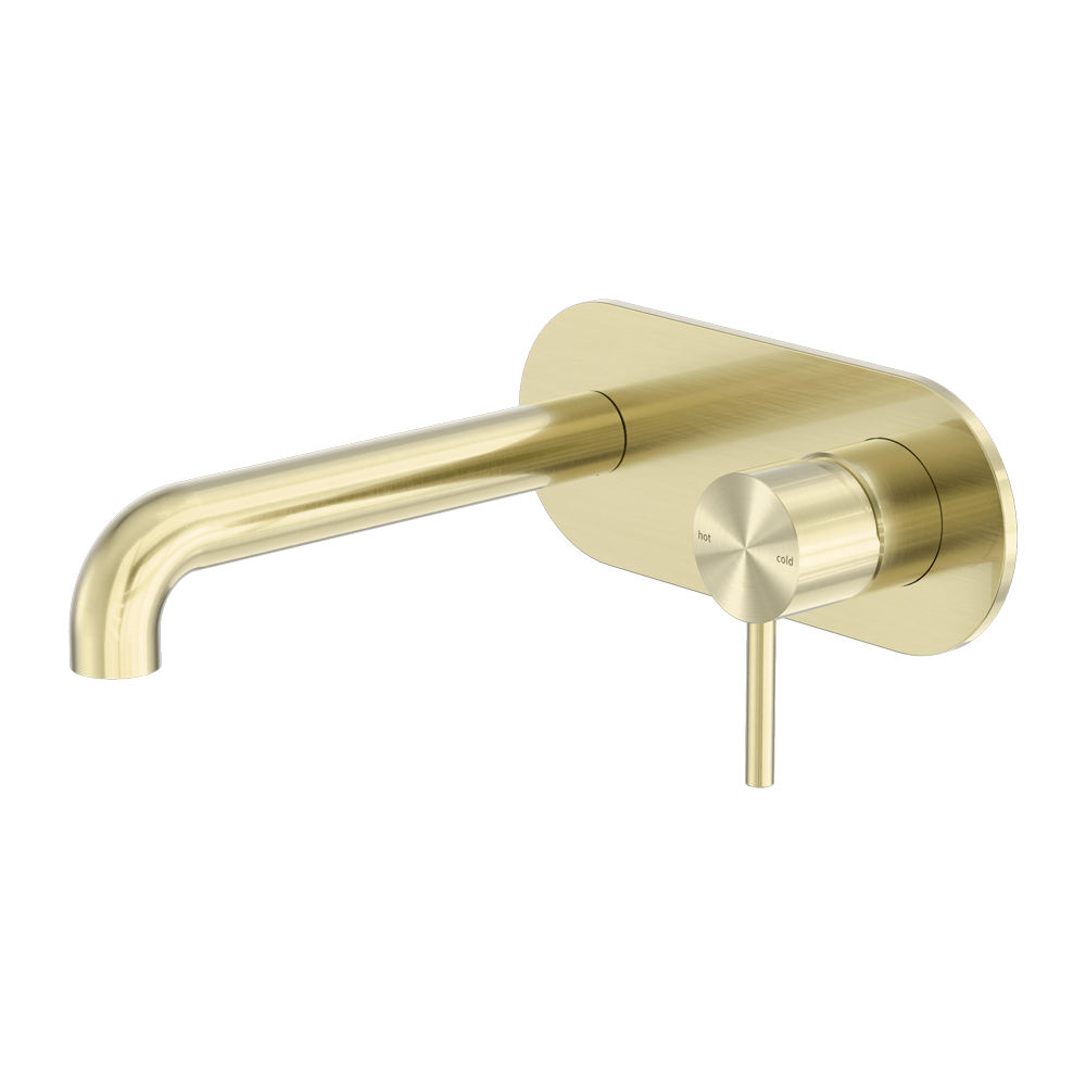 Nero Tapware WBM43 Zen Round Wall Basin/Bath Mixer Set with 185mm Reach Spout - Various Colours