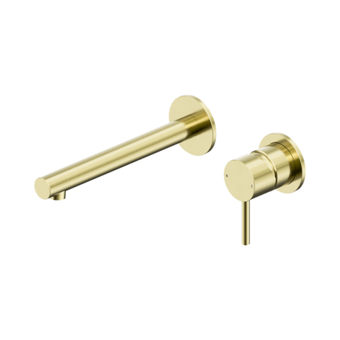 Nero Tapware WBM46 Dolce II Round Wall Basin/Bath Mixer Set (Separate Backplate) w/ Spout - Various Colours