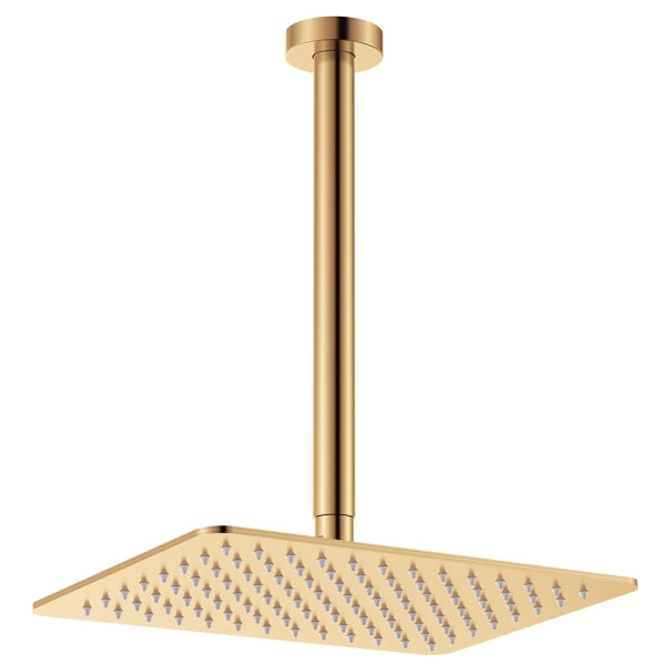 Square Ceiling Shower with Overhead Shower Head 250mm- Various Colours