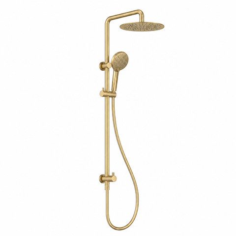 Builder Range Round Twin Shower Rail (Bottom Inlet) - Various Colours