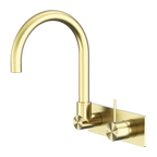 Nero Tapware WBM22 Mecca Round Wall Basin/Bath Mixer Set with Swivel Spout - Various Colours