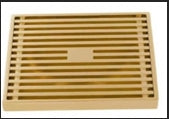 Square Linear Shower Floor Waste 100x100mm - Various Colours