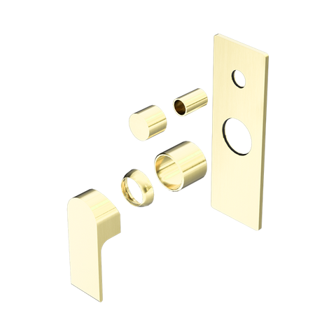 (Trim) Bianca Shower / Bath Mixer With Diverter (Rectangle Backplate) - Various Colours