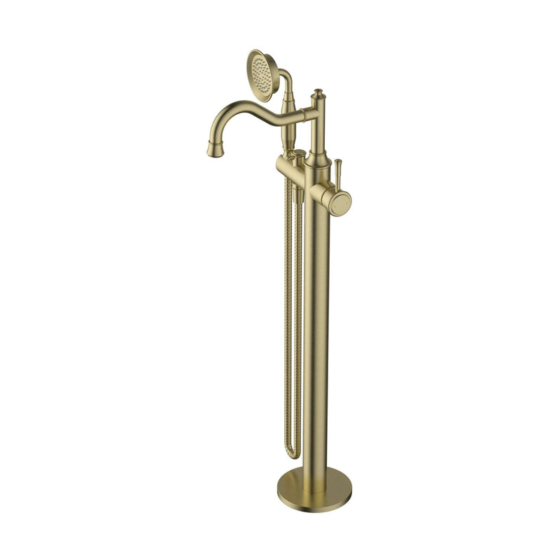 Modern National Heritage Freestanding Bath Mixer / Filler with Hand Shower - Various Colours