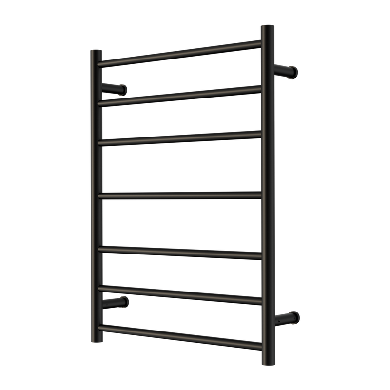 Nero Round Heated Towel Ladder (7 Bars) 600 x 800mm - Various Colours