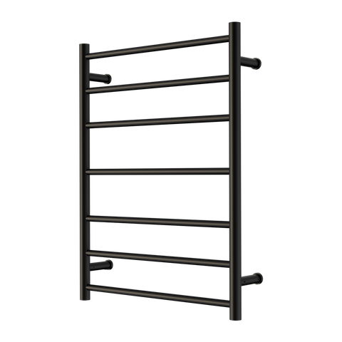 Nero Round Heated Towel Ladder (7 Bars) 600 x 800mm - Various Colours