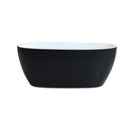 Oval Freestanding Bath 1500 / 1700mm - Matte Black & White
