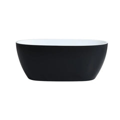 Oval Freestanding Bath 1500 / 1700mm - Matte Black & White