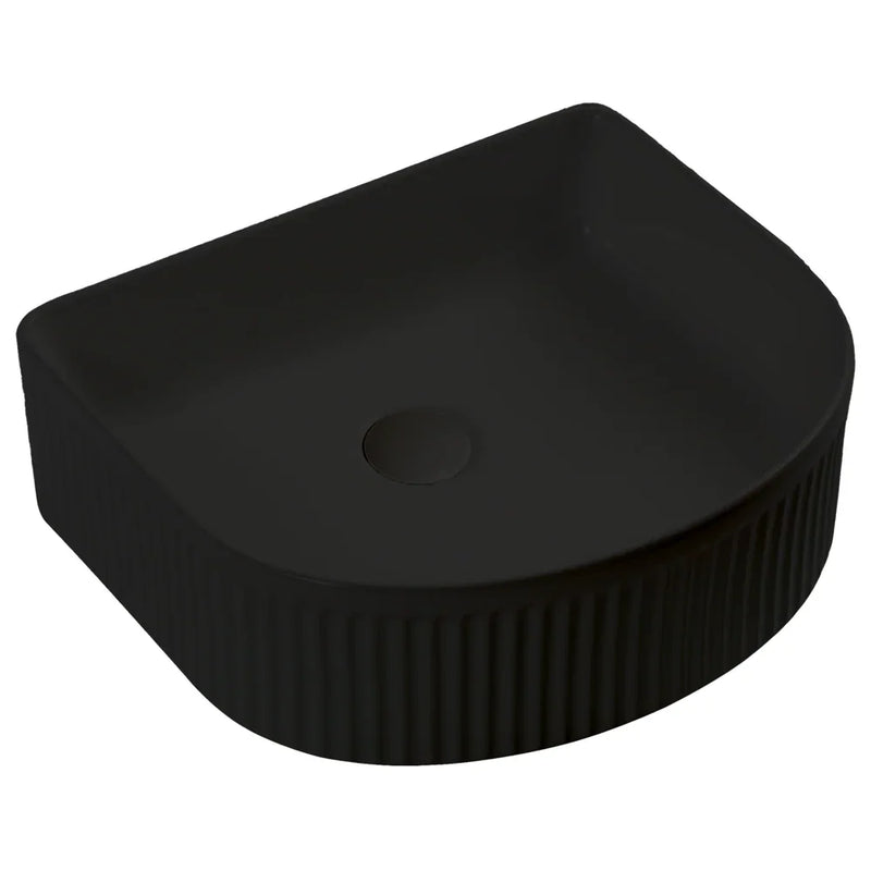 Lattice Fluted Above Counter Ceramic Basin 400x352mm - Various Colours