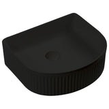 Lattice Fluted Above Counter Ceramic Basin 415x365mm - Various Colours