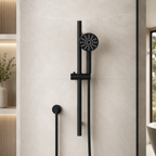 Round Shower Rail with 3 Spray Settings Handheld Shower Set