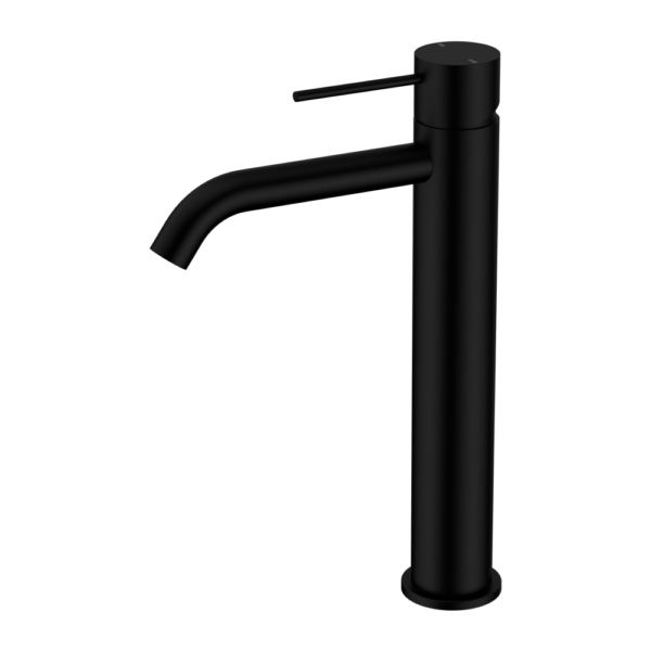 Nero Tapware TBM32 Mecca Round Tall Basin Mixer (Curved Spout) - Various Colours