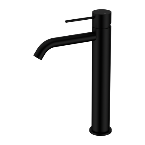 Nero Tapware TBM32 Mecca Round Tall Basin Mixer (Curved Spout) - Various Colours