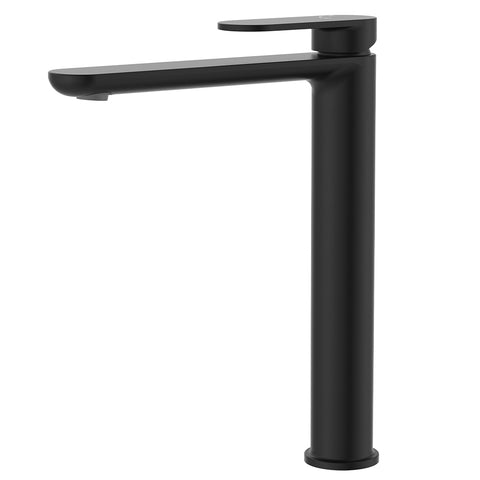 Cold Start Curved Handle Tall Basin Mixer - Various Colours