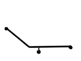 CARE Grab Rail Angled 850x700mm  Left/Right Hand Side - Various Colours