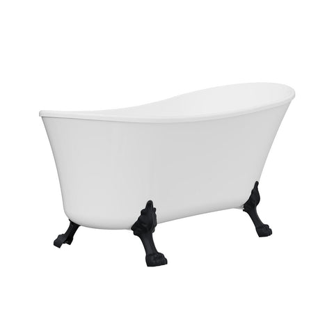 Clawfoot Freestanding Bath with Overflow 1500mm / 1700mm - Gloss White