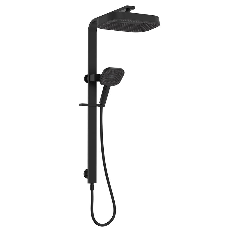 Deluxe Rain Soft Square Dual Shower Rail - Various Colours