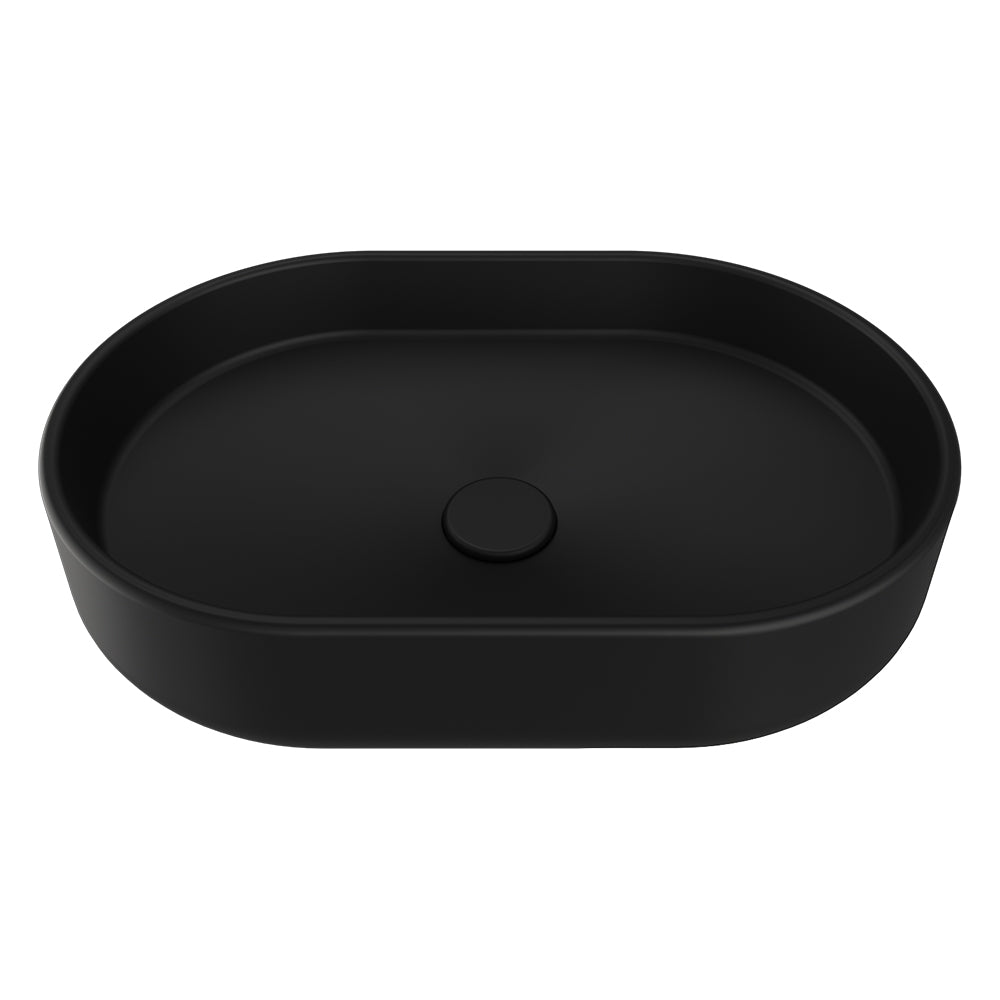 Keeto Pill Above Counter Ceramic Basin 520x335mm - Various Colours