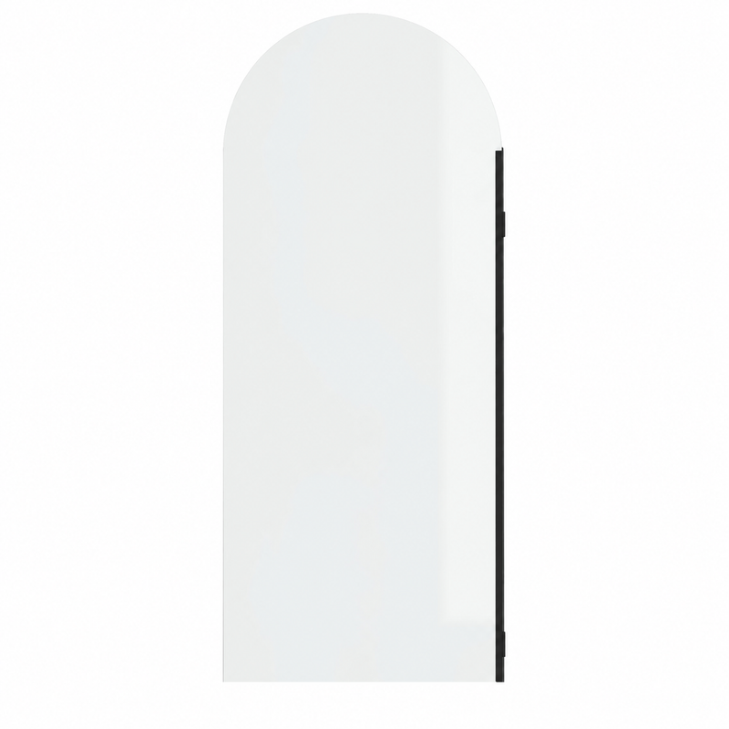 SS47 10mm Arch Walk-In Shower Screen with Wall Channel – 2100mm High, 900–1200mm, Various Colours