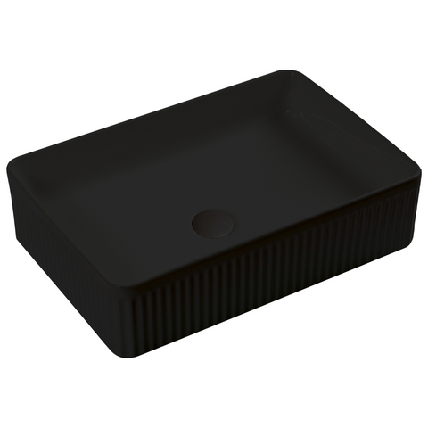 Trend Fluted Above Counter Ceramic Basin 503x340mm - Various Colours