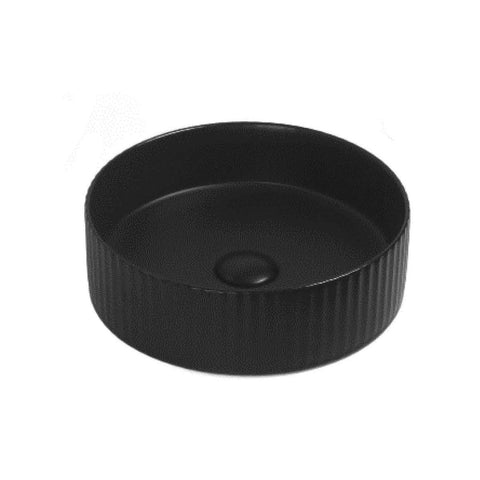 Bellevue Fluted Above Counter Ceramic Basin 360x360mm - Various Colours