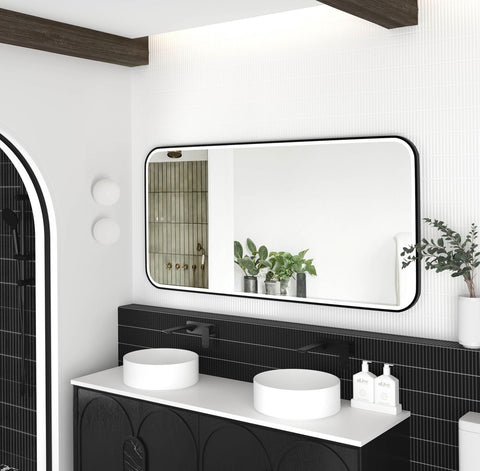Rectangle Curved LED Mirrors - 900/1200/1500mm - Frameless/With Frame