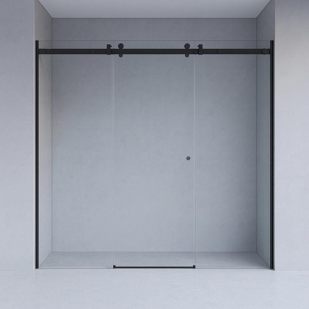 SS29 10mm Three-Panel Wall-to-Wall Sliding Shower Screen – 1950–2950mm, 2000/2100mm High, Various Colours