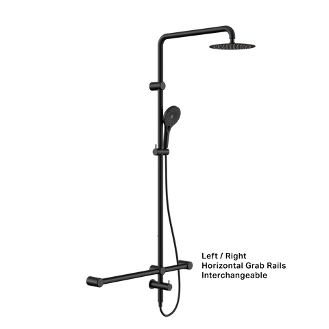 Nero Mecca Care 32mm T Bar Grab Rail Twin Shower - Various Colours