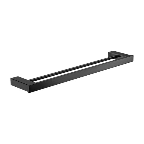 Fienza Koko Black Double Towel Rail (85008-810) 810mm long - Stock Clearance