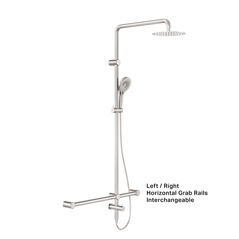 Nero Mecca Care 32mm T Bar Grab Rail Twin Shower - Various Colours